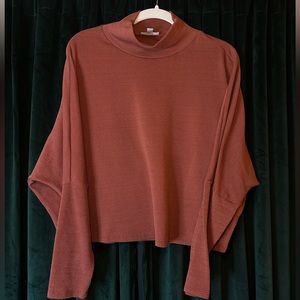 Nordstrom / Abound Loose Turtle neck batwing top in muted dusty rose Women’s Lg